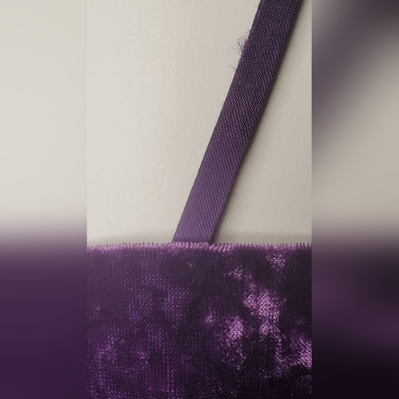 Betsy Johnson Size 4 Elegant Velvet Membroidered And Sheer Hem In Purple Dress - Picture 10 of 13